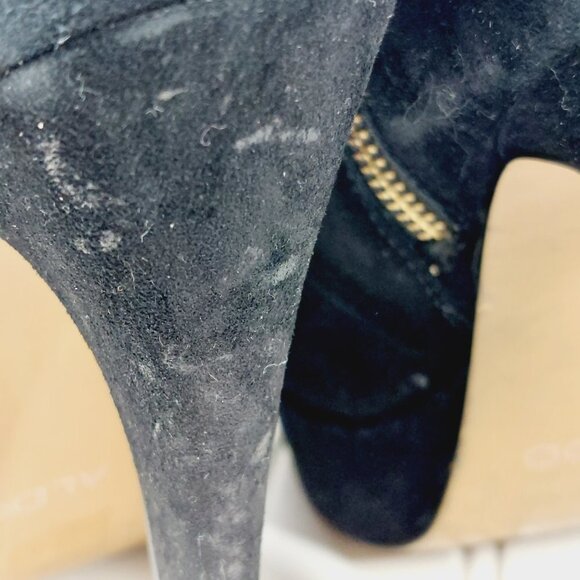 Aldo Suede Side Zip Platform Stilletto Heels Ankle  Booties  A22 - Picture 9 of 13
